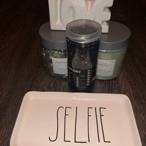 Vase fillers set of 3 & Love Word & Rae Dunn plate